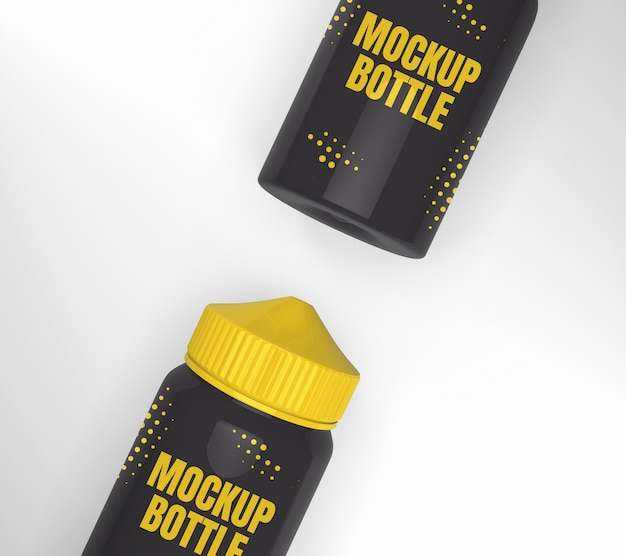 PSD vape liquid bottle mockup isolated