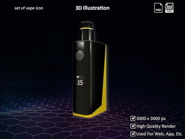 PSD vape 아이콘의 vape mod 세트