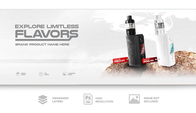 Vapes advertisement social media banner