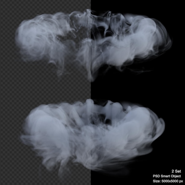 PSD vapor magus effect isolated 3d render