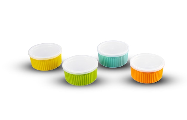 PSD varietà di colori ceramica ramekin serve e storage set