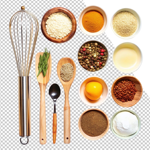 a variety of different foods including rice herbs and spices