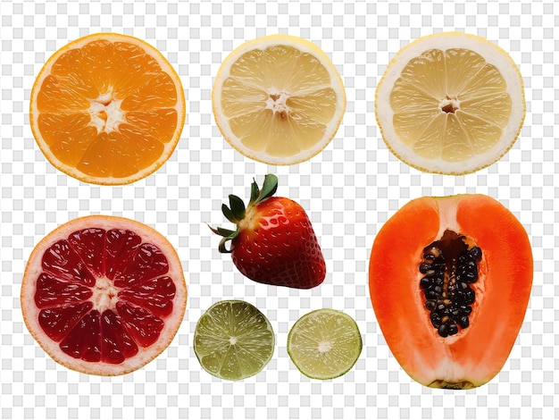 PSD una varietà di frutti tra cui uno che ha mirtilli e gli altri mirtilli