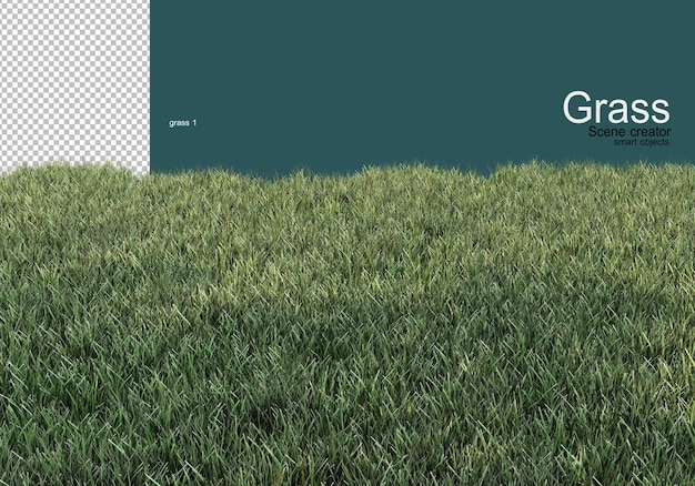 PSD variety of grass and gravel design