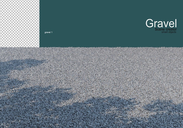 PSD variety of grass and gravel design