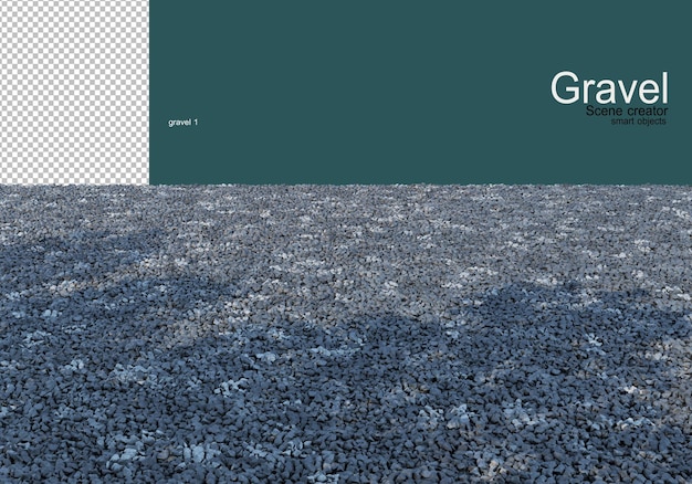 Variety of grass and gravel design