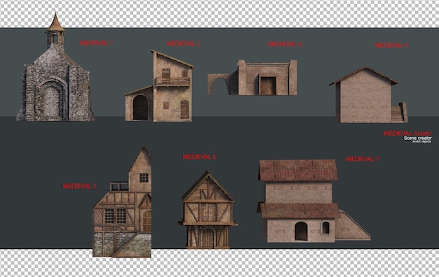 PSD a variety of medieval assets.