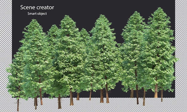 PSD さまざまな小さな植物の芝生のフィールドと木の分離された小さな植物のクリッピング パス