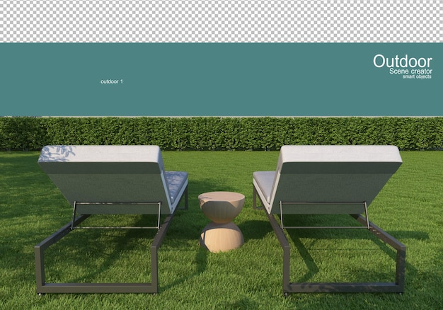 PSD variety of outdoor furniture