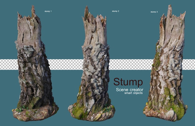 PSD a variety of stumps