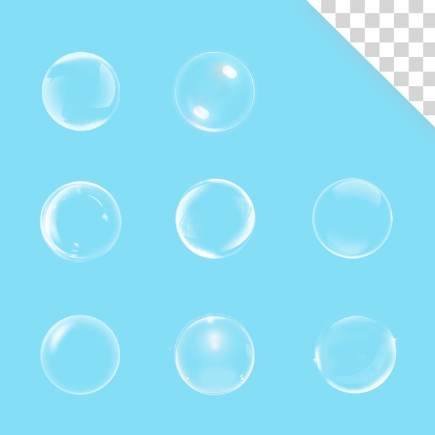 Various bubble transparent backgrounds