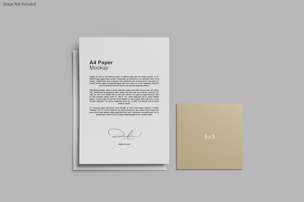 PSD various documents in 3d rendering mockup