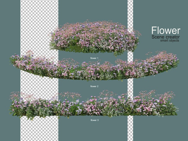 PSD various flower gardens