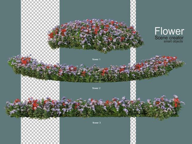 PSD various flower gardens