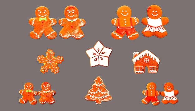 PSD various ginger cookies for christmas