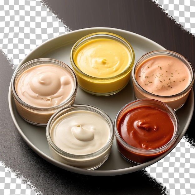 Various grilled sauces transparent background