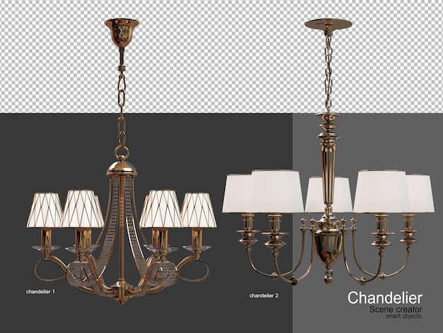 PSD various types of chandeliers