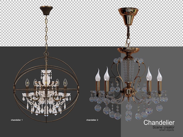 PSD various types of chandeliers