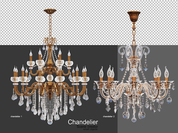 PSD various types of chandeliers