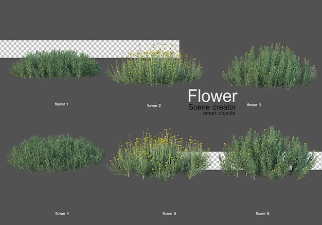 さまざまな種類の花さまざまなスタイル