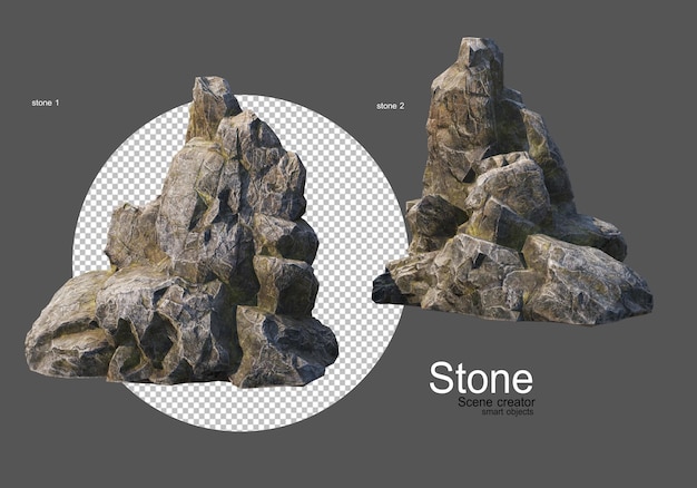 Various types of stones