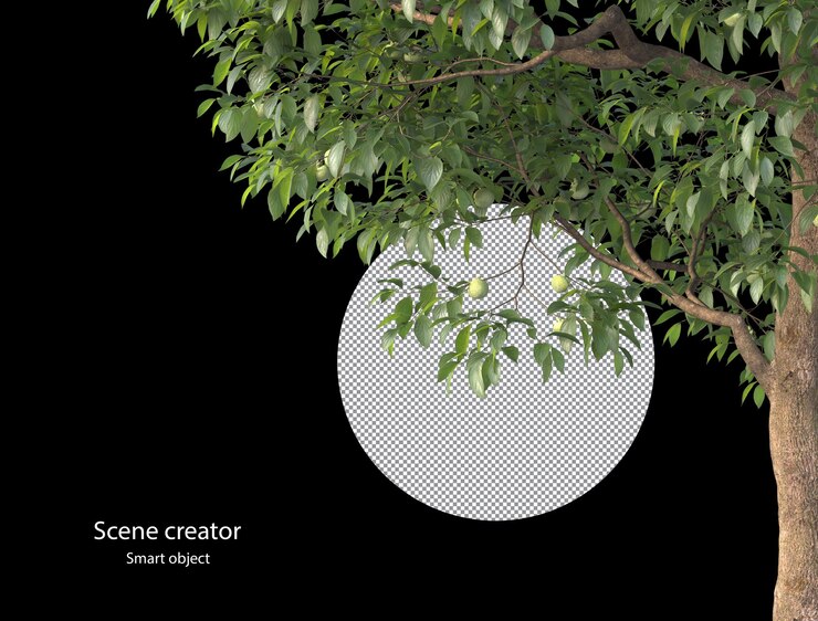 PSD various types of tree plants bushes shrub and and small plants isolated rendering