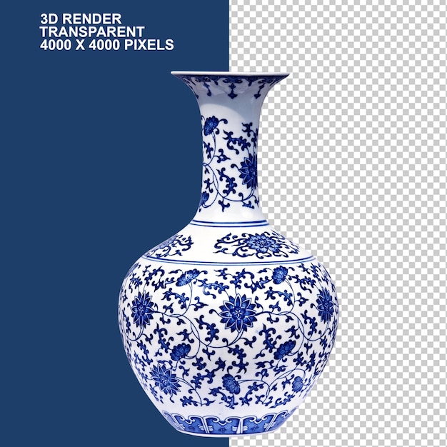 vase ceramic jar whitewith blue and white flower print paper porcelain bottle vase vase blue w