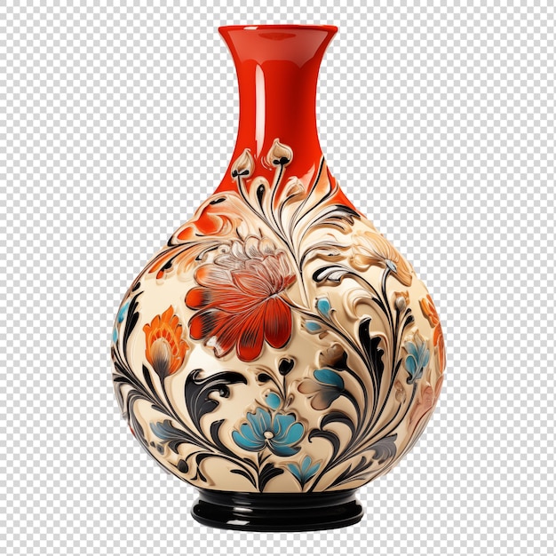 PSD vase isolated on transparent background