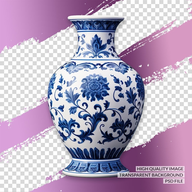 PSD vase oriental 3d png clipart transparent isolated background