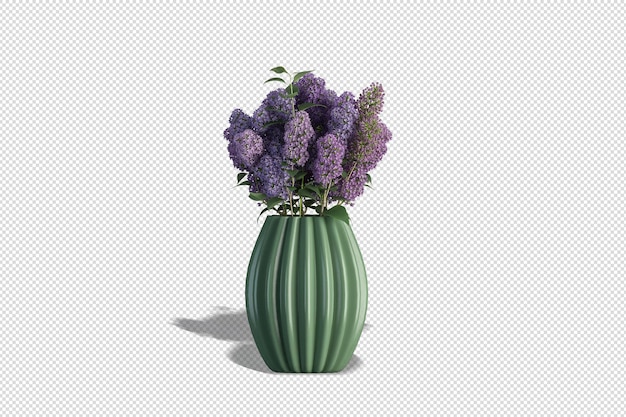 3dレンダリングでドライフラワーの花瓶