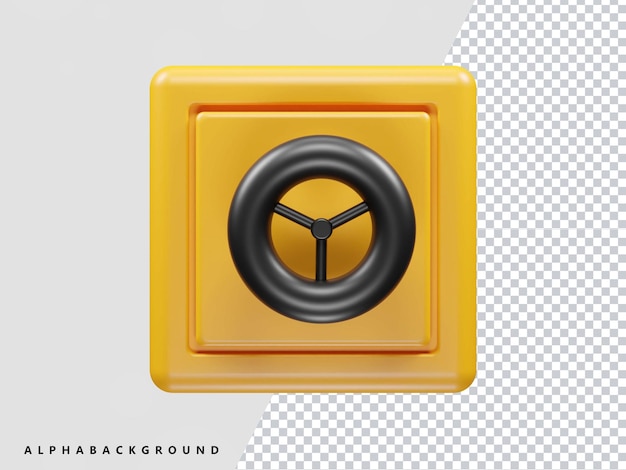 Vault icon 3d illustration