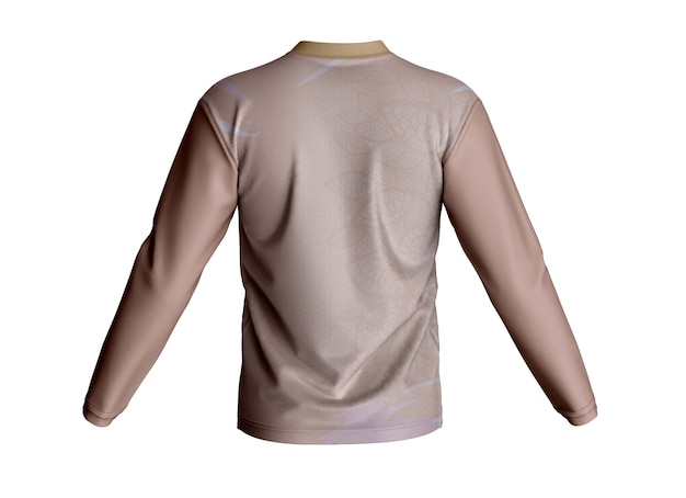 Mockup manica lunga vcollar tshirt