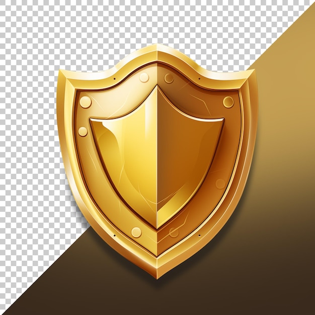 PSD vector 3d icon golden cartoon shield