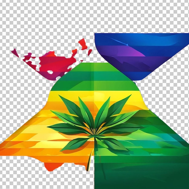 PSD vector aromatic pride flag in shape flag in shape