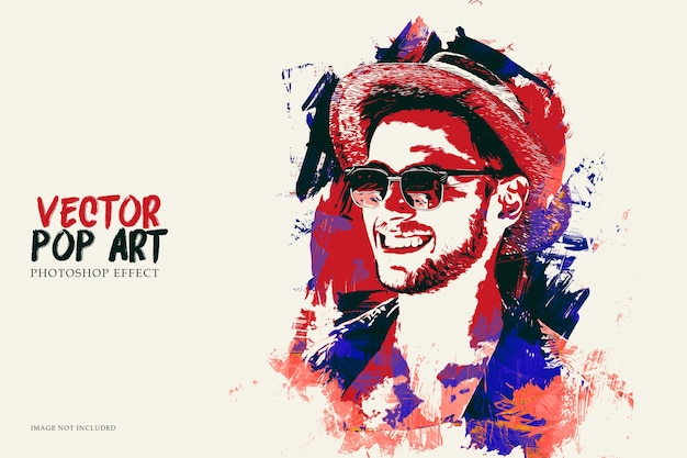 PSD vector art portrait photo effect