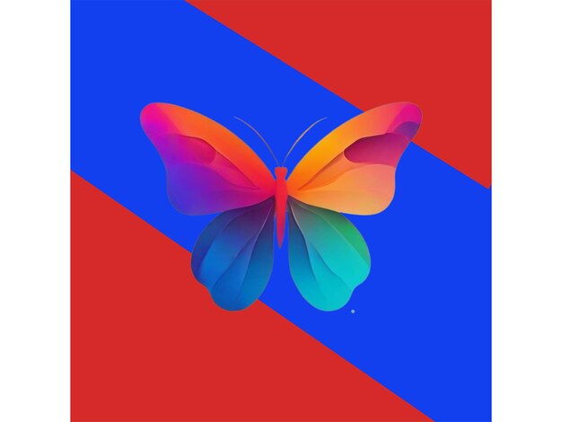 Vector butterfly colorful gradient desi