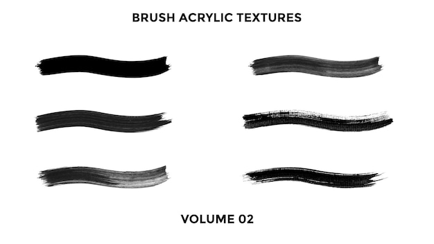 PSD vector collection of acrylic brushstrokes