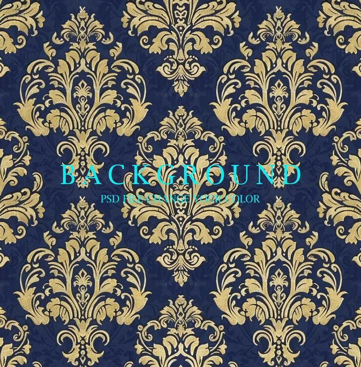 PSD vector damask seamless pattern background