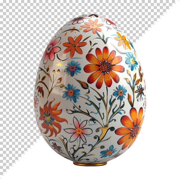 Vector decorated easter bunny eggs in the grass with spring flowers watercolor