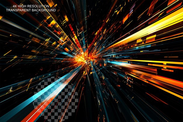 Vector digital speed technology abstract background on transparent background