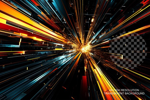 PSD vector digital speed technology abstract background on transparent background