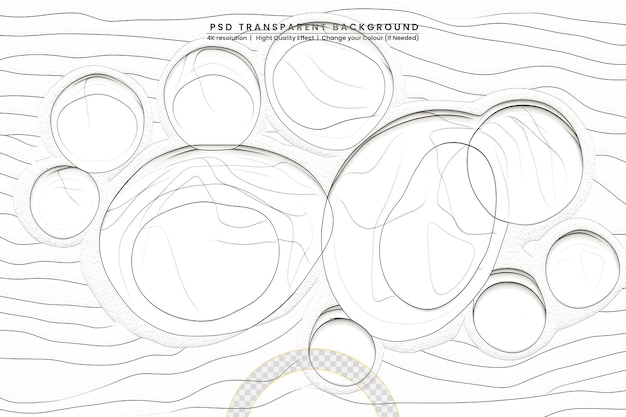 PSD vector futuristische bol van deeltjes en lijnen op transparante achtergrond