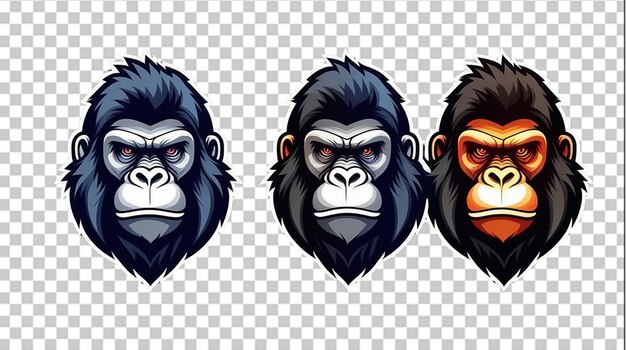 Vector gorilla esport mascotte ontwerpt illustratie logo