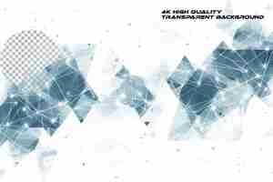 PSD vector graphic of a triangle pattern with blue and grey on transparent background