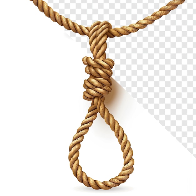 PSD vector hangman rope noose op doorzichtige achtergrond