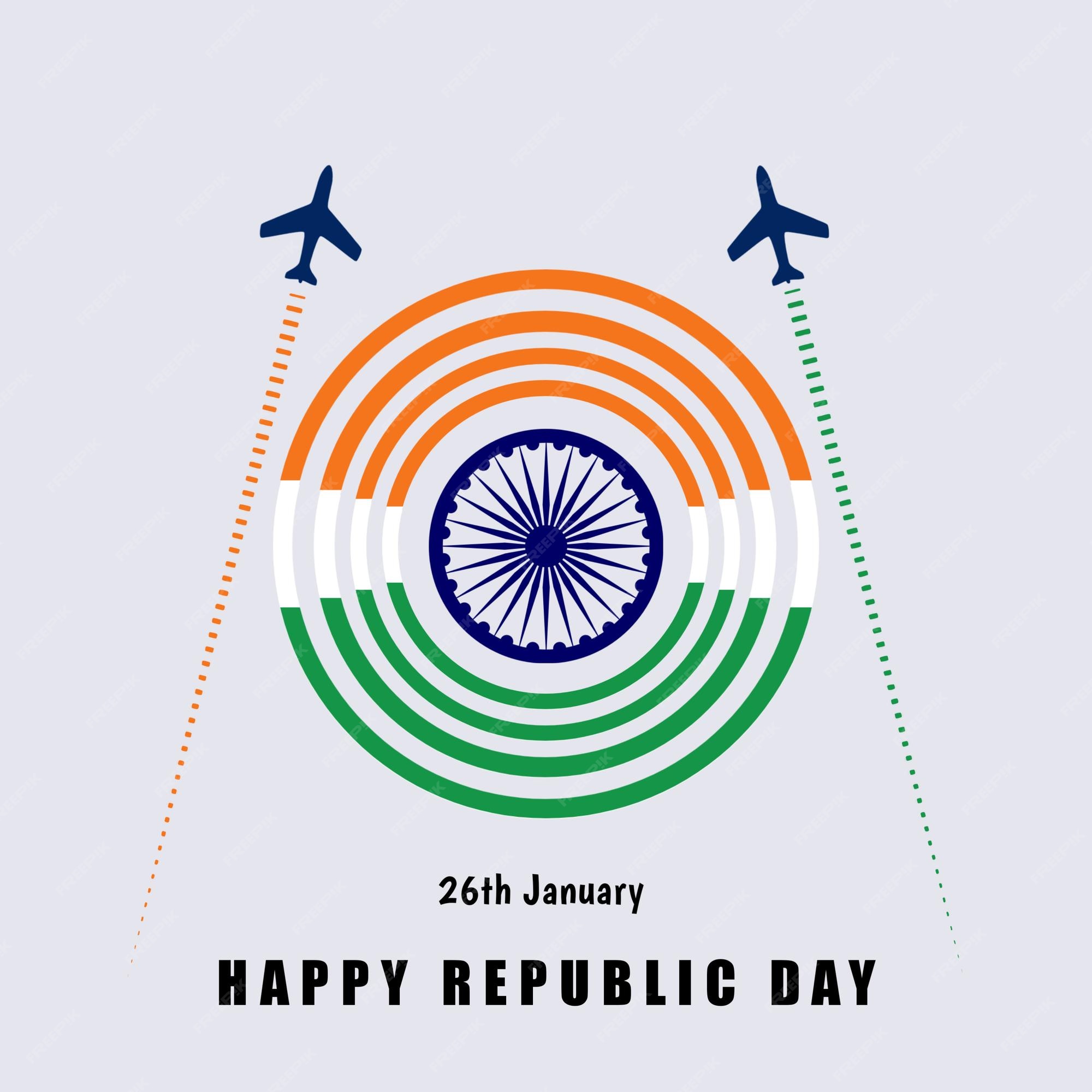 Premium PSD Vector happy republic day 2024 indian flag logo with