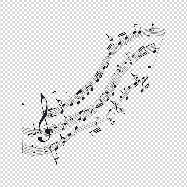 PSD un'illustrazione vettoriale di una freccia con una nota musicale e la parola musica su di essa