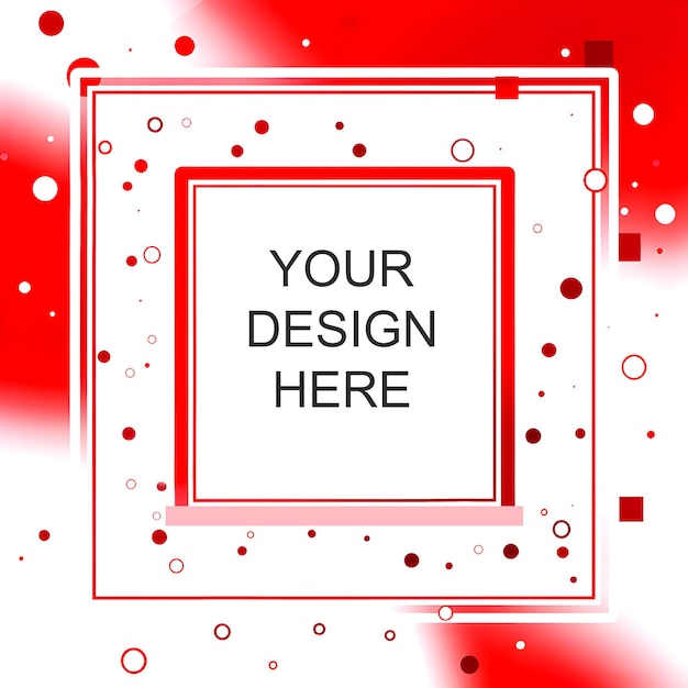 Vector instant photo frame red lines