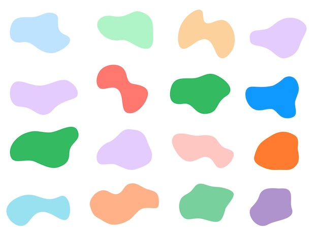 vector kleurrijke abstracte vormen vloeiende handgetekende organische vormen