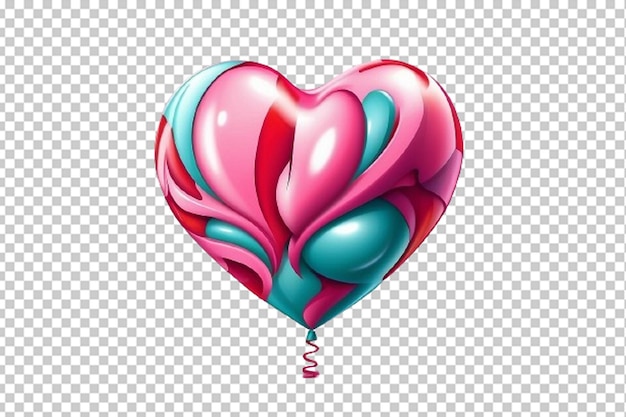 PSD vector liefde realistische rubberen ballon op roze achtergrond